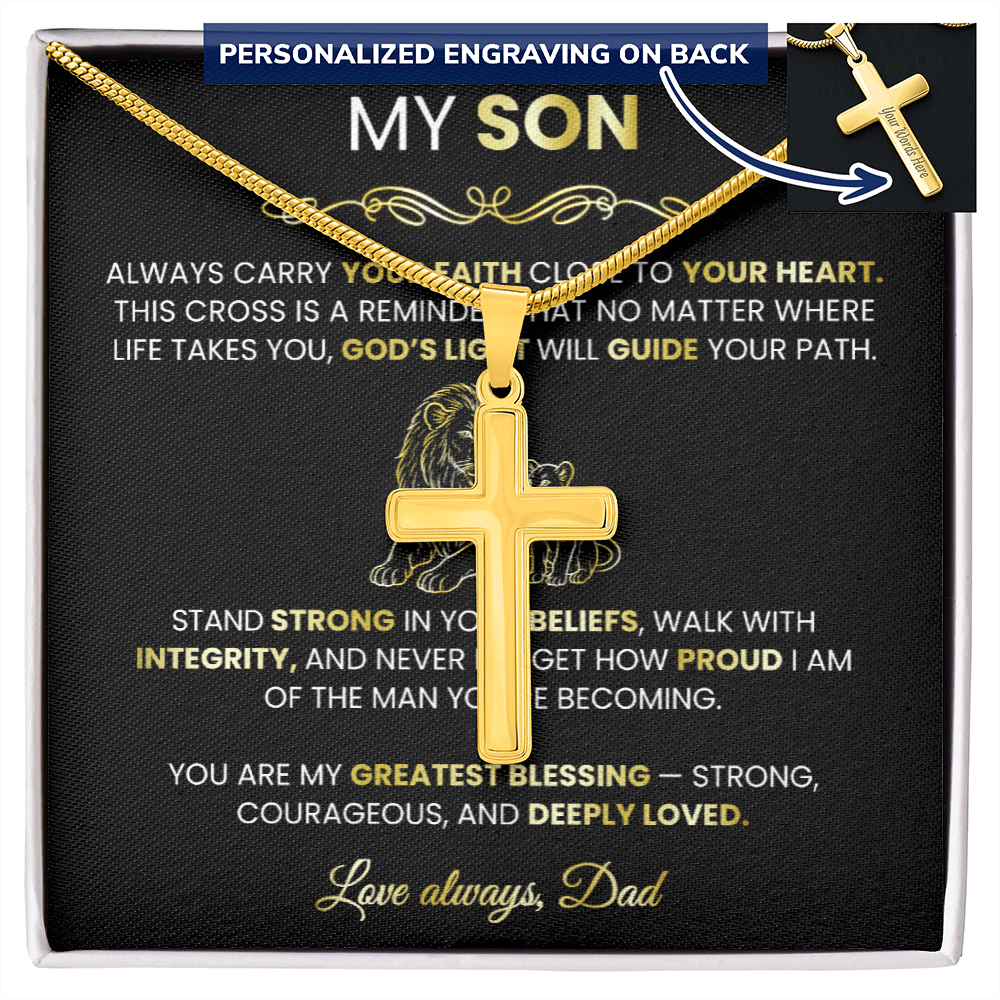 Men's Gold Cross Necklace – Symbol of Strength & Faith - TheBestGiftPlace