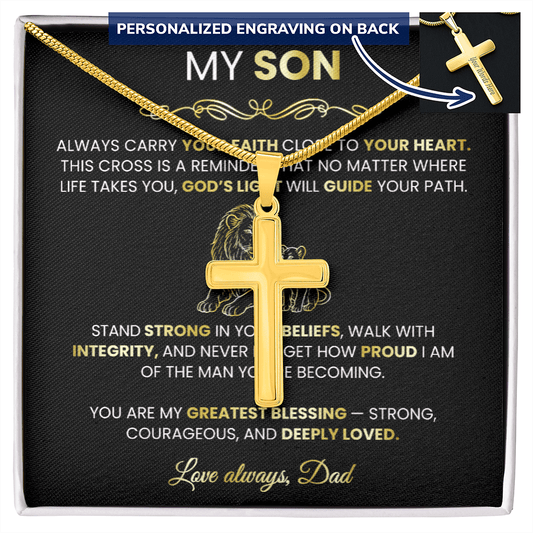 Men's Gold Cross Necklace – Symbol of Strength & Faith - TheBestGiftPlace