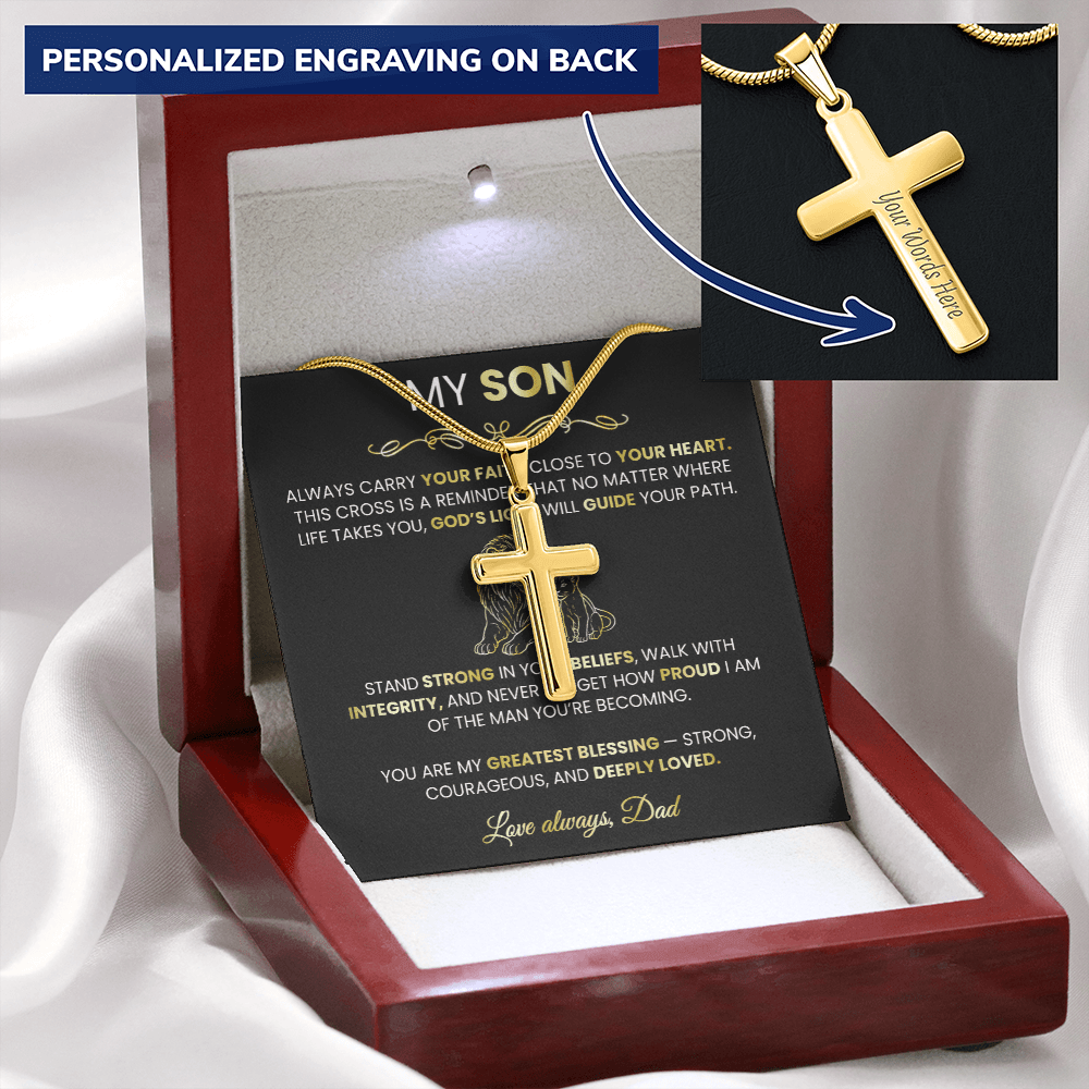 Men's Gold Cross Necklace – Symbol of Strength & Faith - TheBestGiftPlace