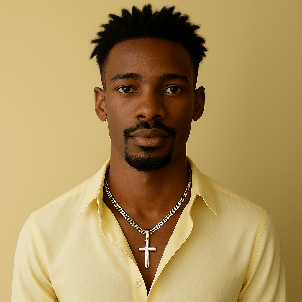 Men’s Silver Cross Cuban Chain Necklace ✨– Faith Meets Style - TheBestGiftPlace