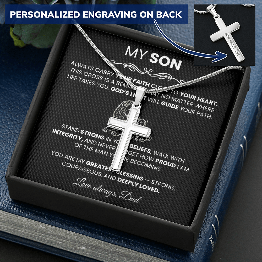 Men's Silver Cross Necklace – Symbol of Strength & Faith ✝️ - TheBestGiftPlace
