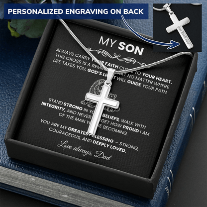 Men's Silver Cross Necklace – Symbol of Strength & Faith ✝️ - TheBestGiftPlace