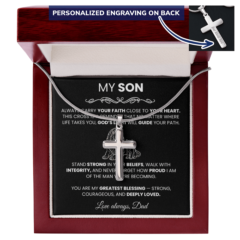 Men's Silver Cross Necklace – Symbol of Strength & Faith ✝️ - TheBestGiftPlace