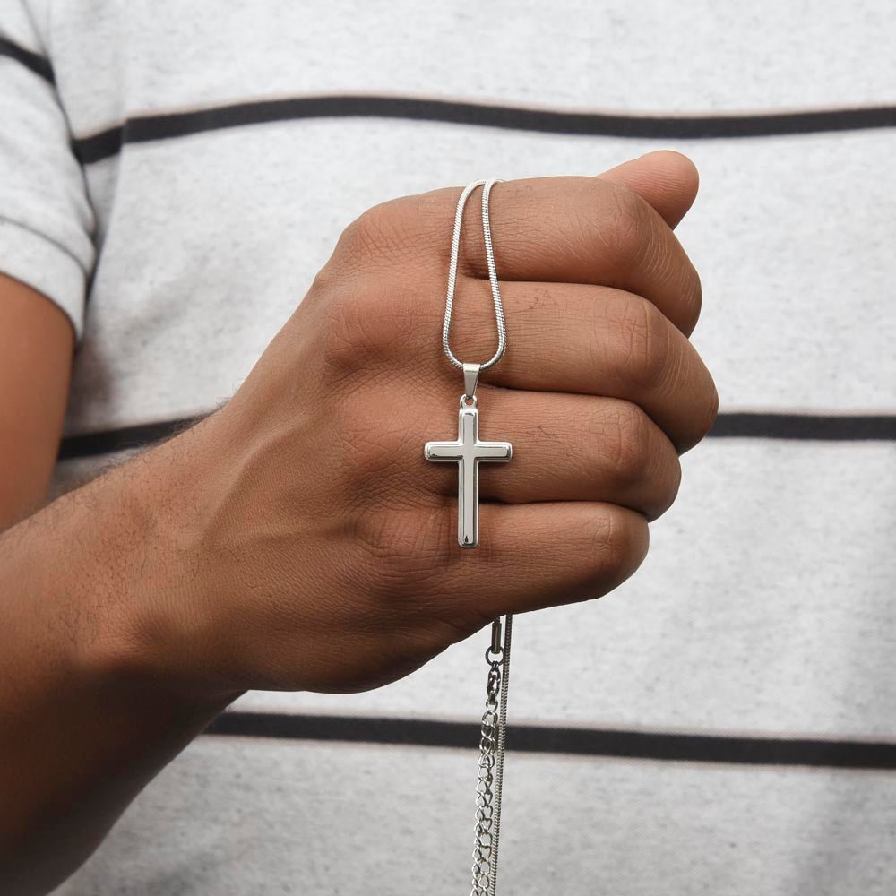 Men's Silver Cross Necklace – Symbol of Strength & Faith ✝️ - TheBestGiftPlace