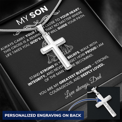 Men's Silver Cross Necklace – Symbol of Strength & Faith ✝️ - TheBestGiftPlace