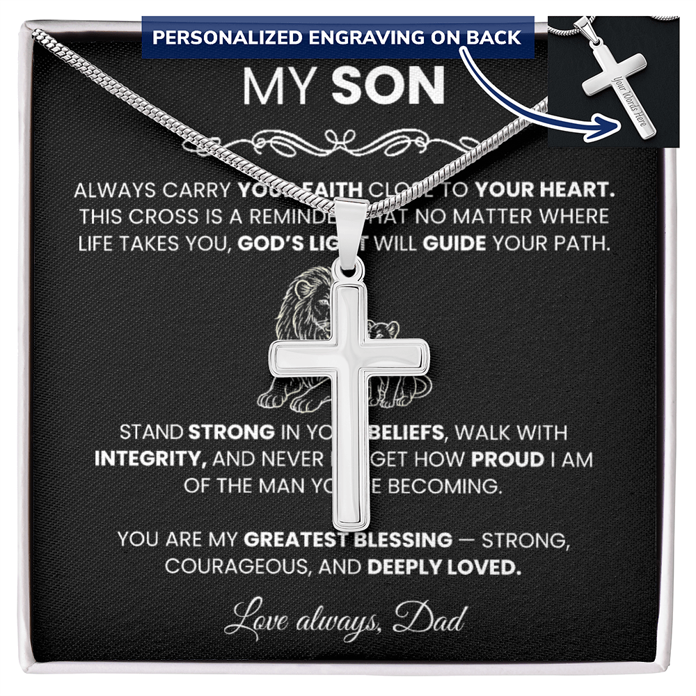 Men's Silver Cross Necklace – Symbol of Strength & Faith ✝️ - TheBestGiftPlace