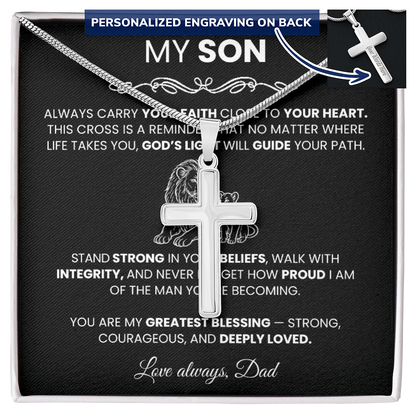 Men's Silver Cross Necklace – Symbol of Strength & Faith ✝️ - TheBestGiftPlace