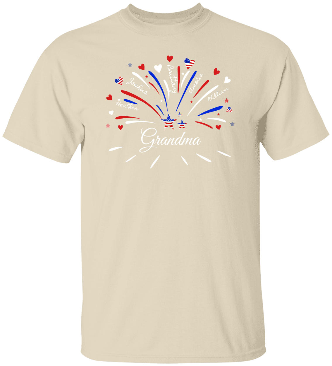 Personalized 4th Jul Fireworks Unisex Heavy Cotton Tee - TheBestGiftPlace