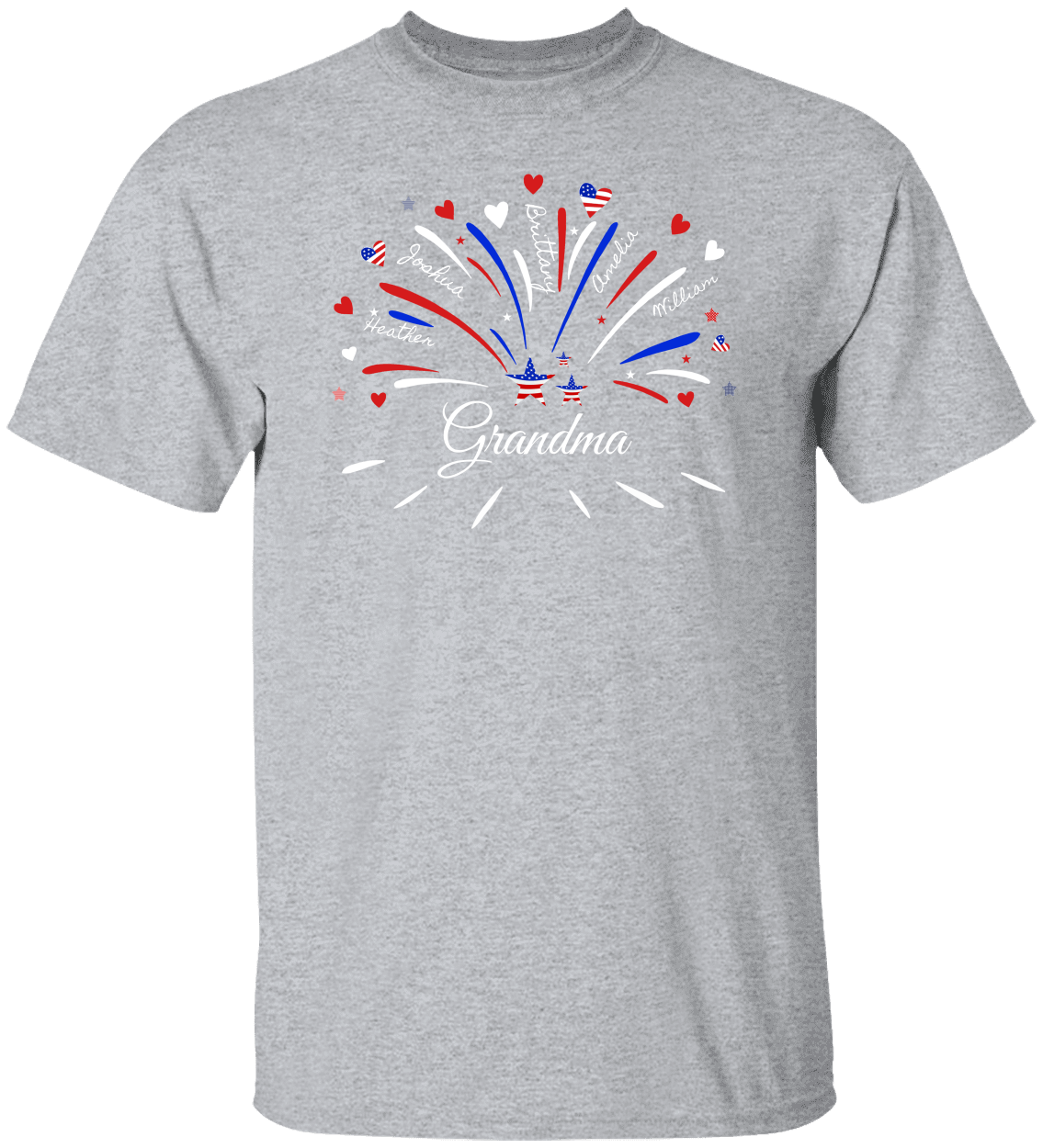 Personalized 4th Jul Fireworks Unisex Heavy Cotton Tee - TheBestGiftPlace