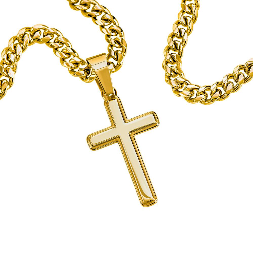 Personalized Cross with Cuban Link Chain 1 - TheBestGiftPlace