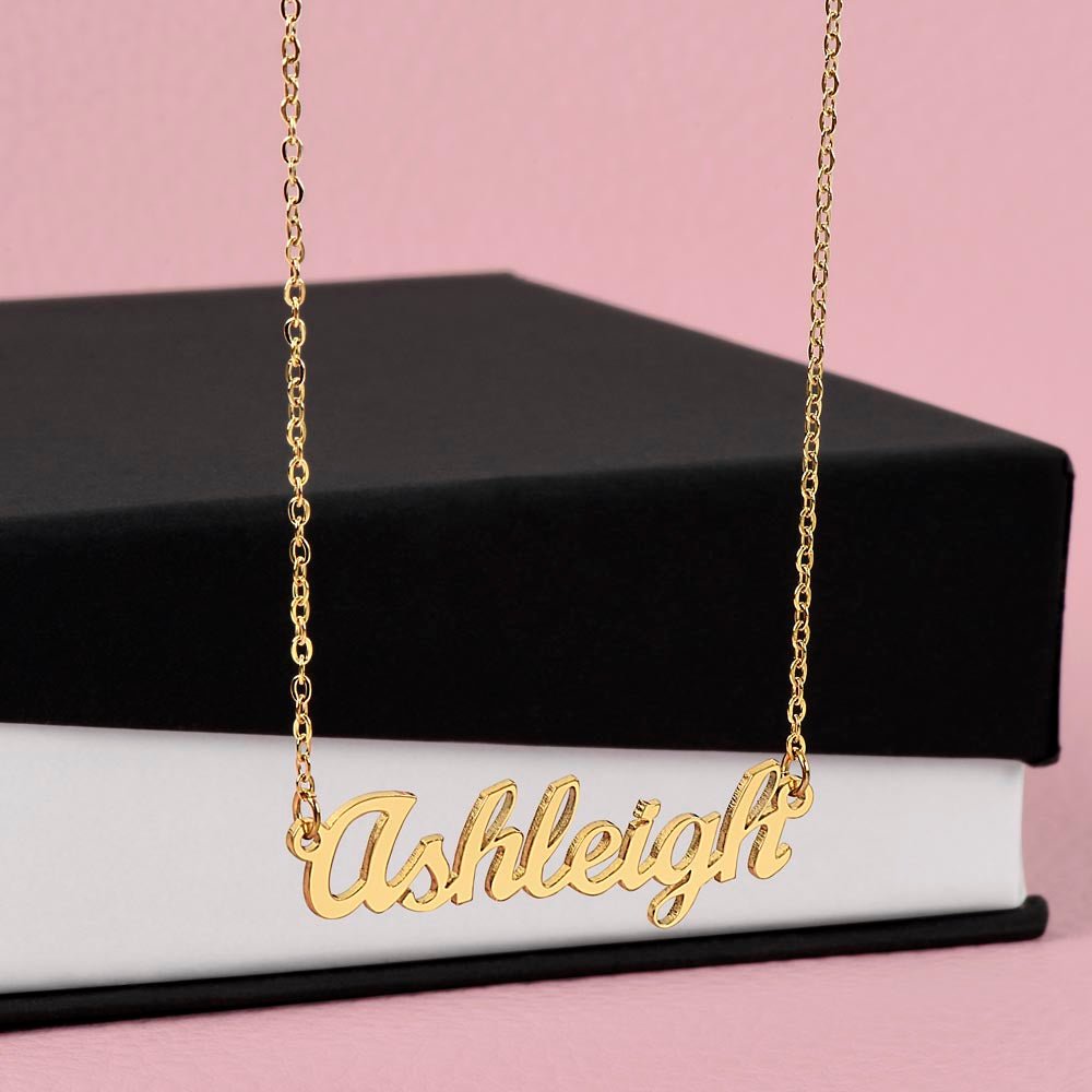 Personalized Gold Name Necklace Gift 🎁 - With Message Card from Dad - TheBestGiftPlace
