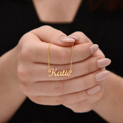 Personalized Gold Name Necklace Gift 🎁 - With Message Card from Mom - TheBestGiftPlace