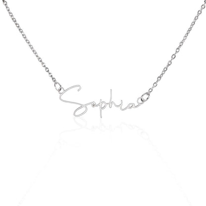 Personalized Name Necklace in Elegant Script - 💖 Jewelry Gift from Mom - TheBestGiftPlace