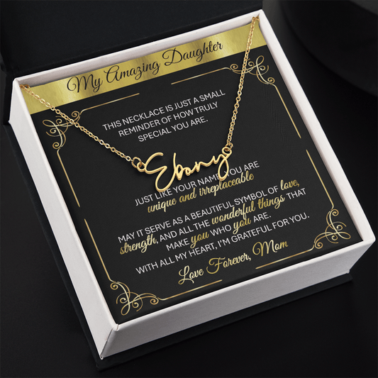 Personalized Name Necklace in Elegant Script - 💖 Jewelry Gift from Mom - TheBestGiftPlace
