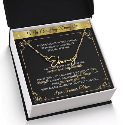 Personalized Name Necklace in Elegant Script - 💖 Jewelry Gift from Mom - TheBestGiftPlace