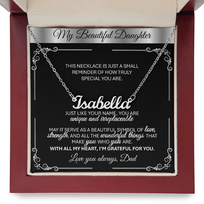 Personalized Silver Name Necklace Gift 🎁 - With Message Card from Mom - TheBestGiftPlace