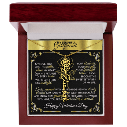 Say "Happy Valentine's Day" with Her Birth Month Flower and Name - TheBestGiftPlace