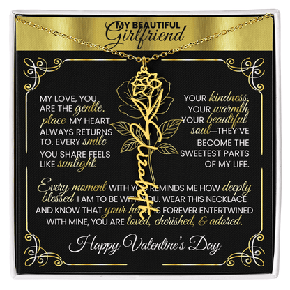 Say "Happy Valentine's Day" with Her Birth Month Flower and Name - TheBestGiftPlace