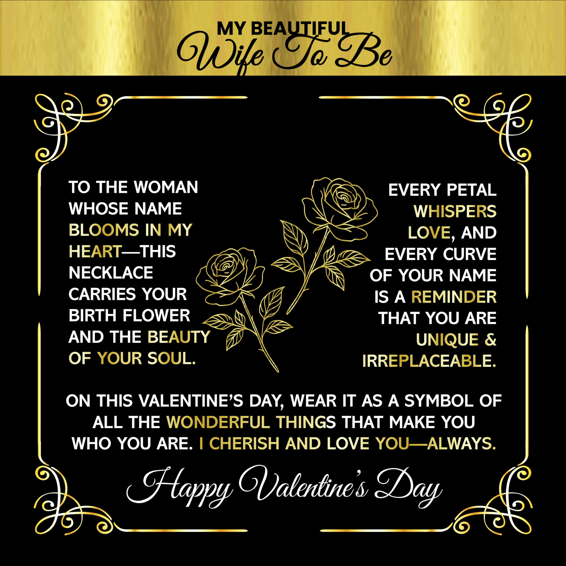 Say "Happy Valentine's Day" with Her Birth Month Flower and Name - TheBestGiftPlace