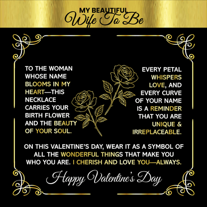Say "Happy Valentine's Day" with Her Birth Month Flower and Name - TheBestGiftPlace