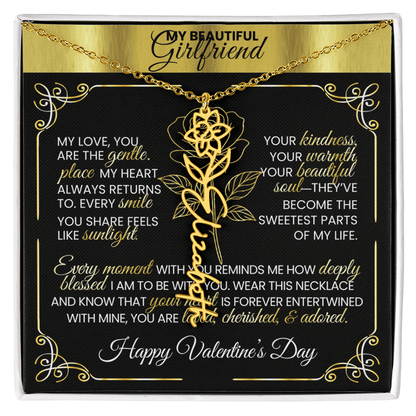 Say "Happy Valentine's Day" with Her Birth Month Flower and Name - TheBestGiftPlace