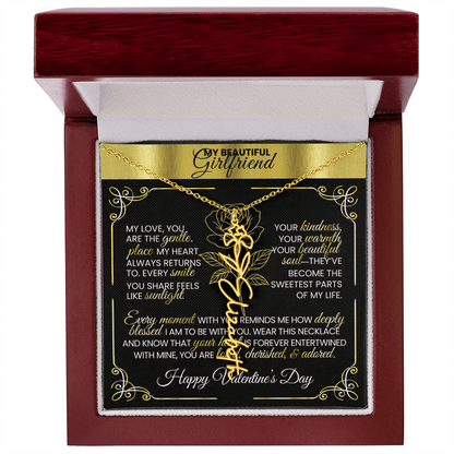 Say "Happy Valentine's Day" with Her Birth Month Flower and Name - TheBestGiftPlace