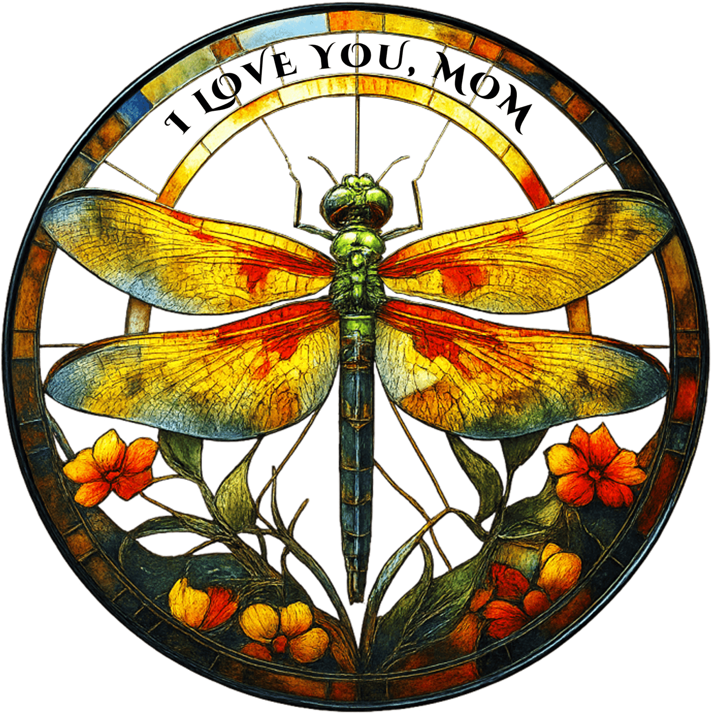 Stained Glass Dragonfly Acrylic Plaque – Elegant Gift for Mom - TheBestGiftPlace