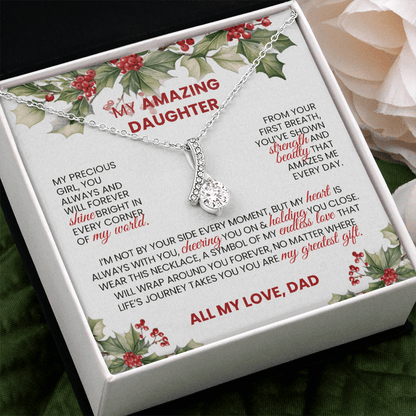Stunning Alluring Beauty Necklace 🎁 Christmas Gift 🎁 for Daughter - From Dad - TheBestGiftPlace