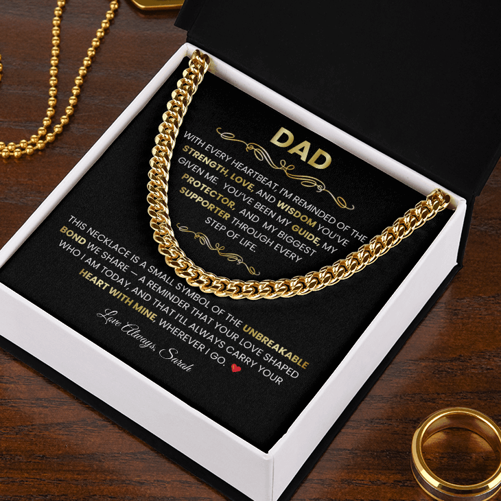 To My Dad - Cuban Link Chain Necklace from Daughter | Christmas Gift for Father - TheBestGiftPlace