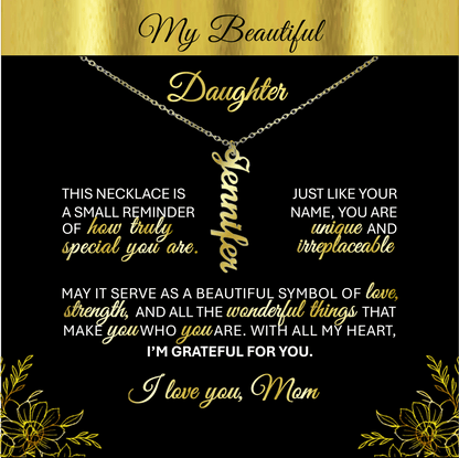 Unique Custom Name Necklace – Personalized Keepsake Jewelry - From Mom 💖 - TheBestGiftPlace