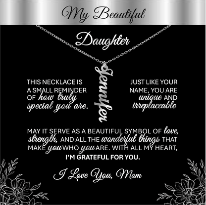 Unique Custom Name Necklace – Personalized Keepsake Jewelry - From Mom 💖 - TheBestGiftPlace