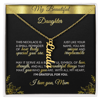 Unique Custom Name Necklace – Personalized Keepsake Jewelry - From Mom 💖 - TheBestGiftPlace