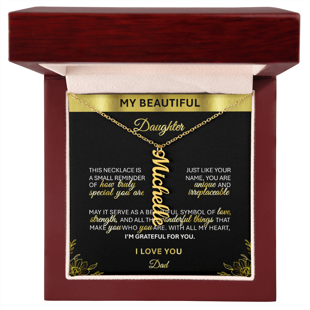 Unique Silver Name Necklace – Personalized Keepsake Jewelry - From Dad 💖 - TheBestGiftPlace