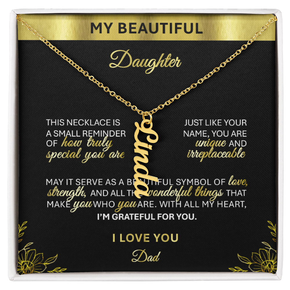 Unique Silver Name Necklace – Personalized Keepsake Jewelry - From Dad 💖 - TheBestGiftPlace