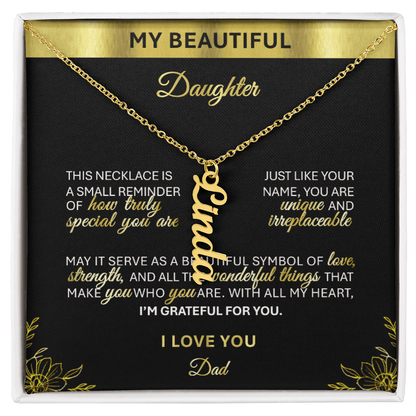 Unique Silver Name Necklace – Personalized Keepsake Jewelry - From Dad 💖 - TheBestGiftPlace